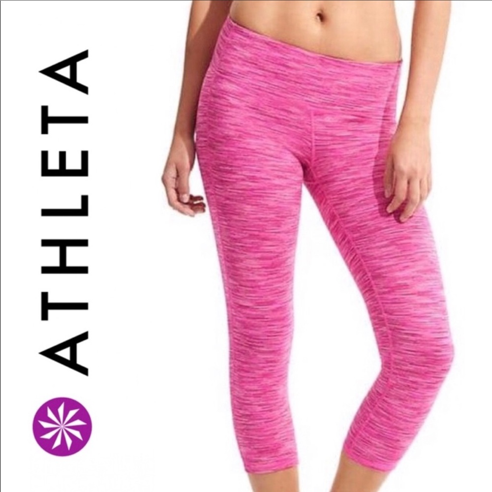Athleta Magenta Space Dye Energy Capri